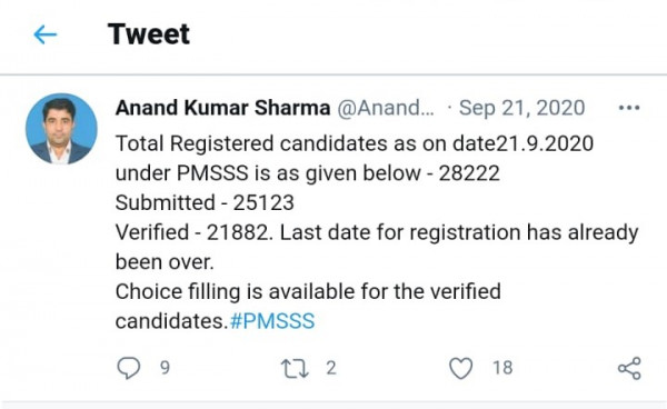 pmsss registerd users in 2020