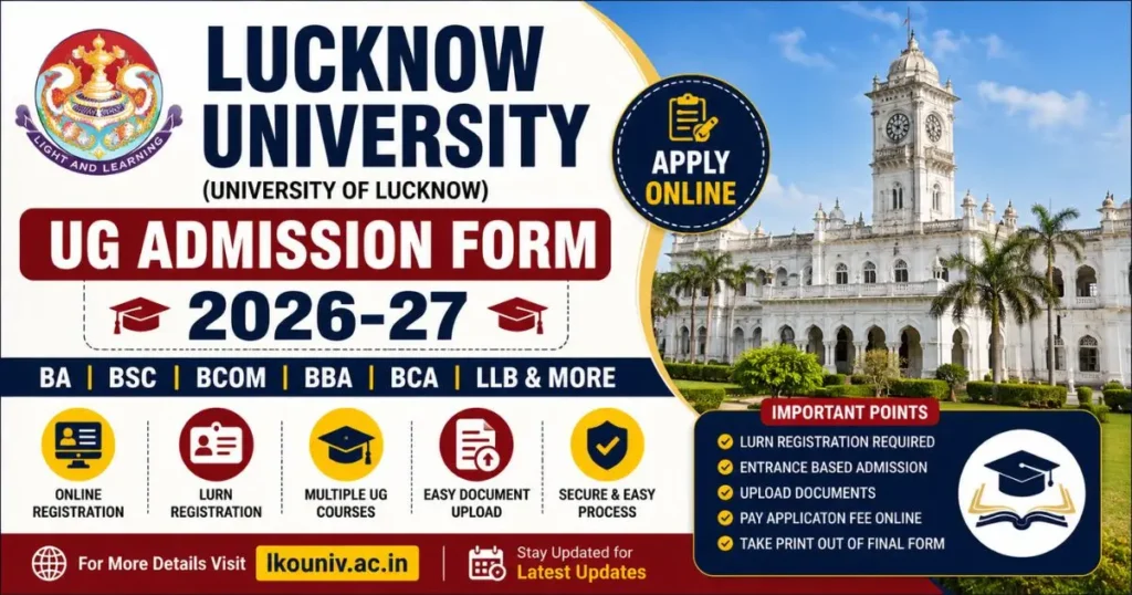 Lucknow University UG Admission Form 2026-27