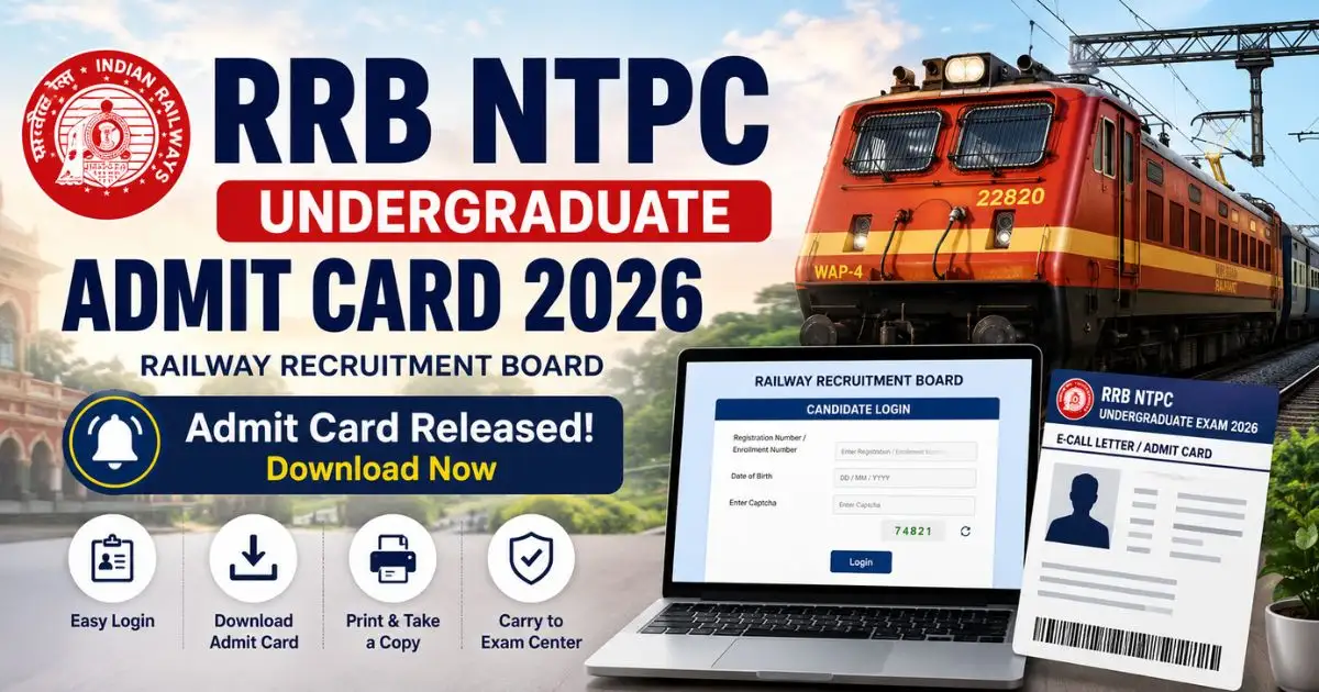 RRB NTPC Undergraduate Admit Card 2026 Released