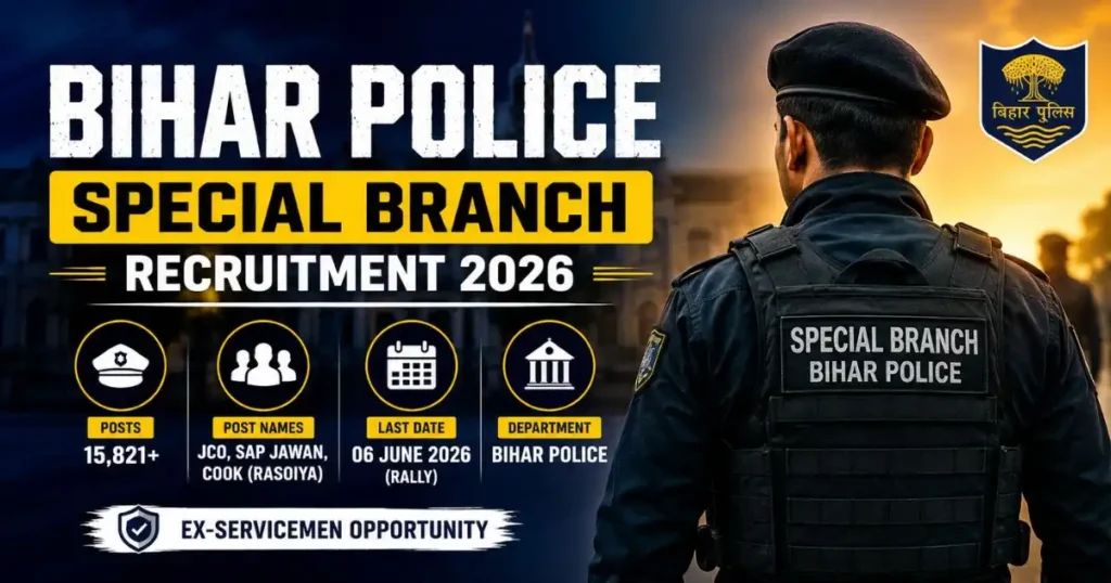 Bihar Police Special Branch Vacancy 2026